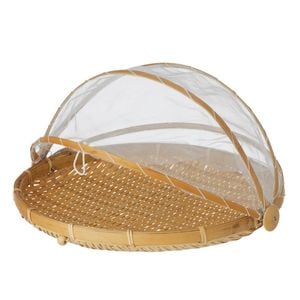 Davis & Waddell Collapsible Mesh Food Cover With Bamboo Tray - Large