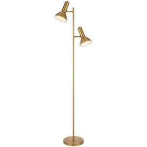 Telbix Hyvik Contemporary Standing Floor Lamp Light Metal Brass Matte