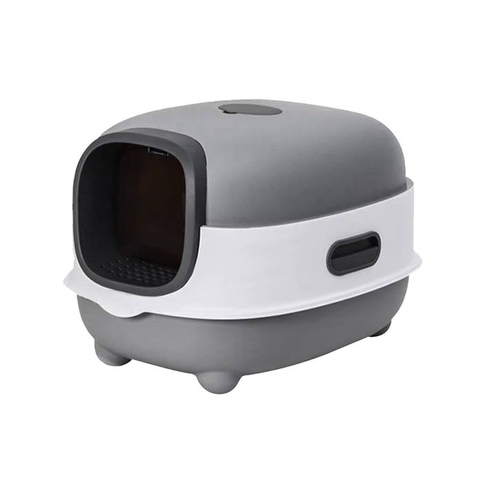 BingoPaw Enclosed Cat Litter Box with Scoop Large Space Plastic Cat Toilet