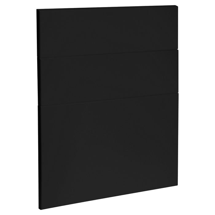 Kaboodle 600mm Black Olive Modern 3 Drawer Panels