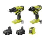 Ryobi 18V ONE+ Drill Driver & Impact Driver Kit