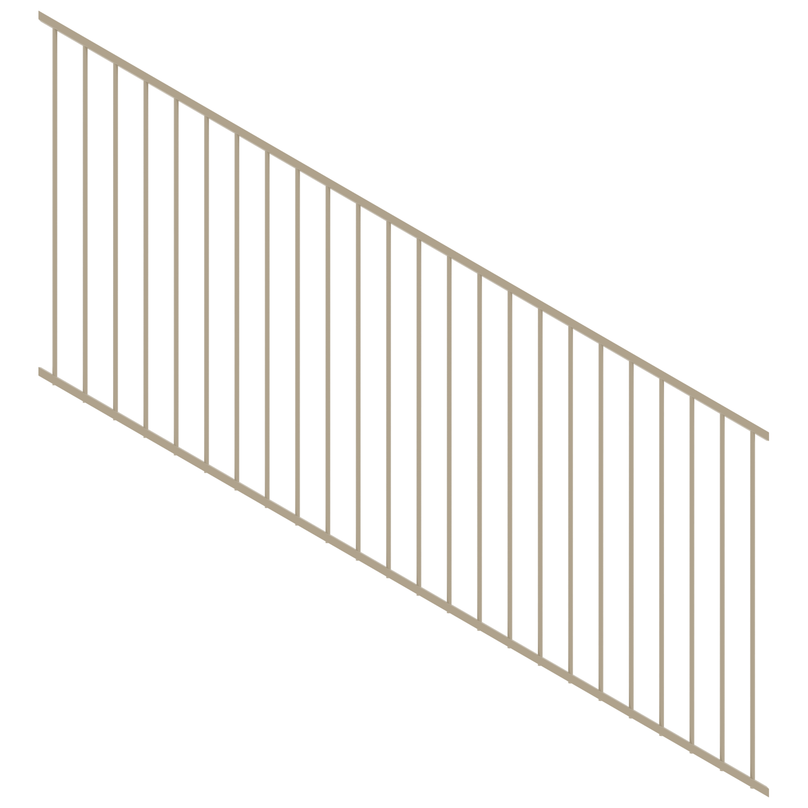 ProtectorAl 1201 - 2400 x 900mm Paperbark Raked 16-30º Flat Top Garden Fence Panel product image