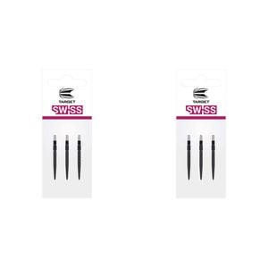 2x 3pc Target 30mm Diamond Pro Swiss Point For Darts SP Barrels - Black