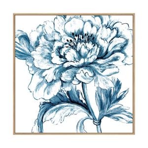 Artey | Norwegian Botanical II - Framed Canvas - Natural Frame - 100 x 100cm