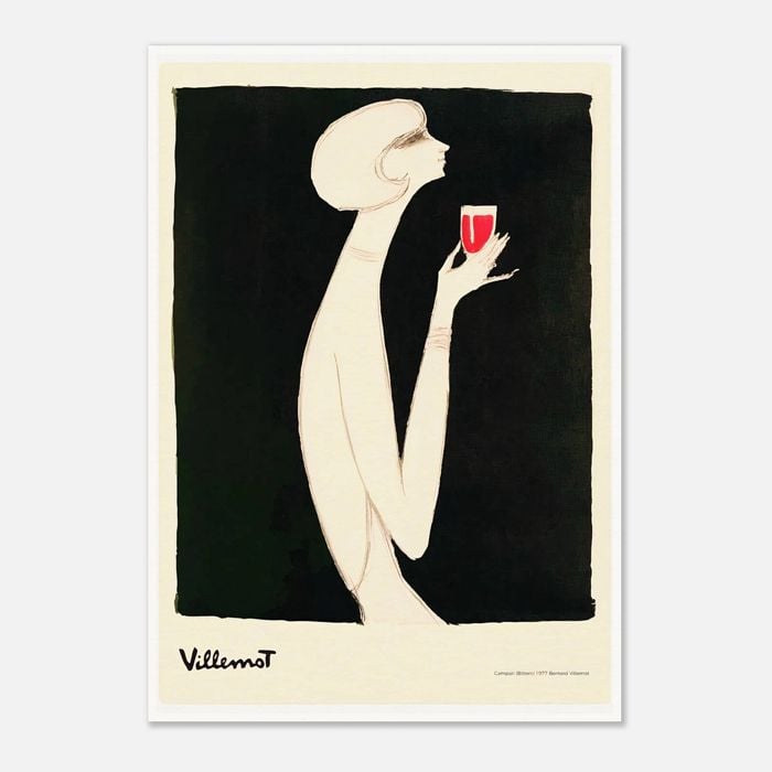 Galrie Campari Bitter 1977 Vintage Poster by Bernard Villemot - Retro Wall Art, Poster Only, A3 30 x 42cm (12 x 16inch)