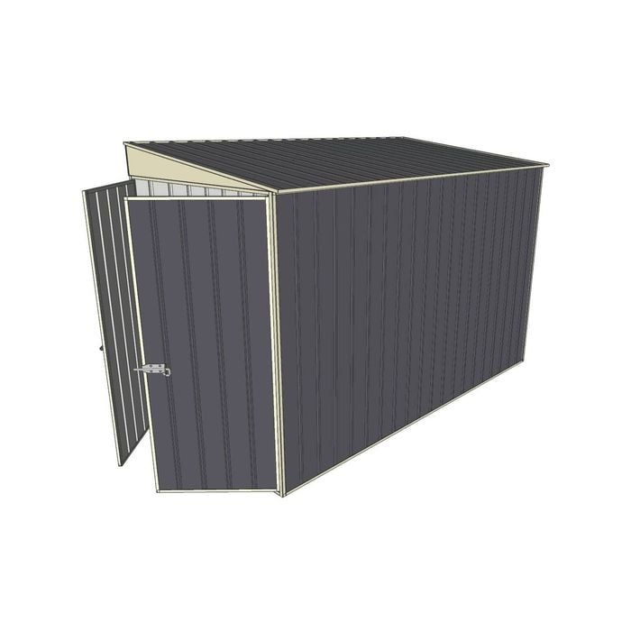 Build-a-Shed 1.5 x 3 x 2m Skillion Shed without Side Doors - Grey