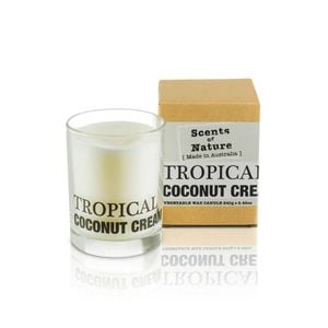 Scents Of Nature Tropical Coconut Cream Soy Candle Scented 240g