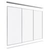 Lugna 2100 x 1801-2700mm Clear Anodised Optiglass Panel Wardrobe Triple Sliding Doors