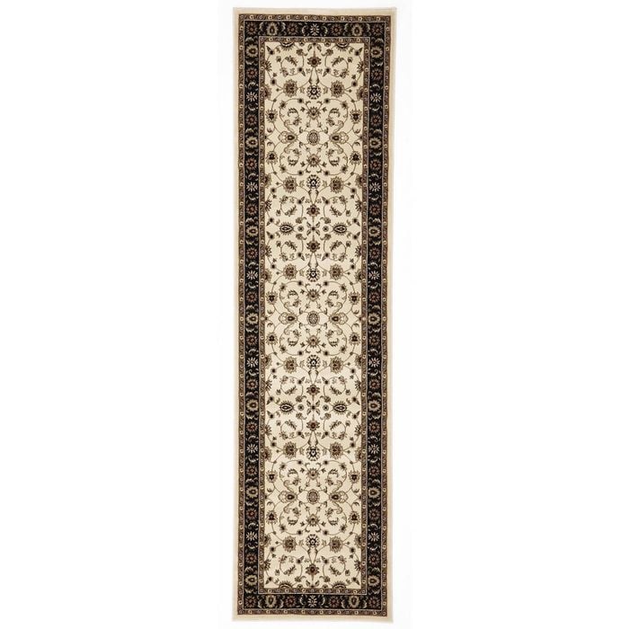 Iconic 1 Ivory Black 300X80Cm Rug