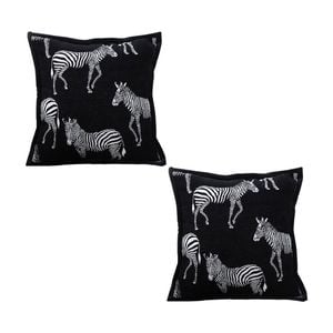 SOGA 2X 50cm Throw Pillows – Black Light Luxury Zebra Square Pillow