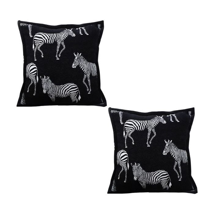 SOGA 2X 50cm Throw Pillows – Black Light Luxury Zebra Square Pillow