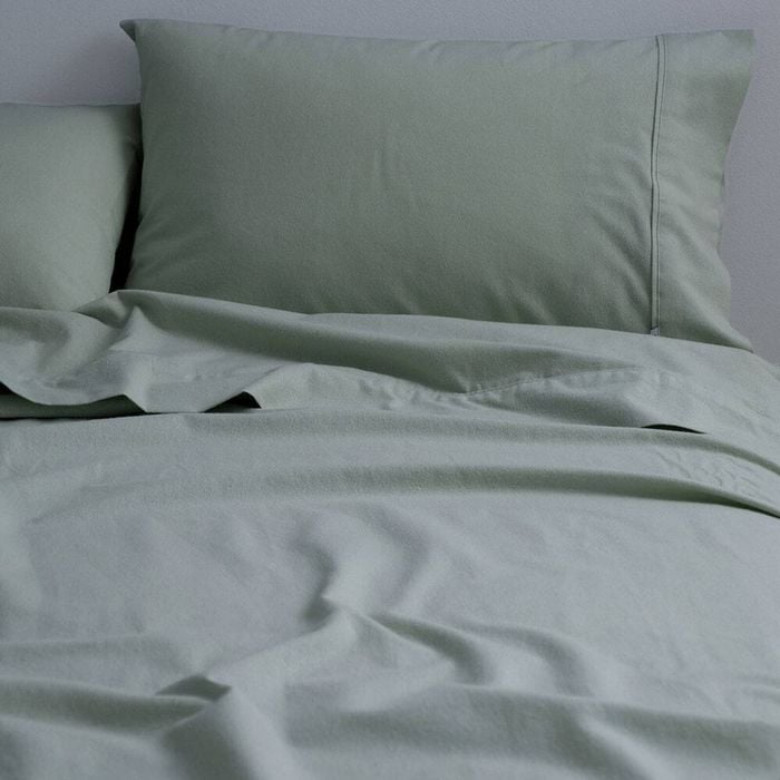 Canningvale Single Cozi Cotton Sheet w/ Pillowcase Set - Mineral Green