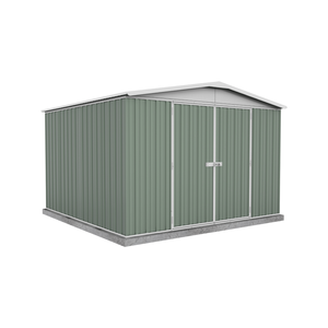 Absco Sheds 3.0 x 2.92 x 2.06m Pale Eucalypt Regent Double Door Garden Shed