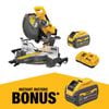 DeWALT 54V 9.0Ah XR 305mm Flexvolt Sliding Mitre Saw Kit DCS781X1-XE