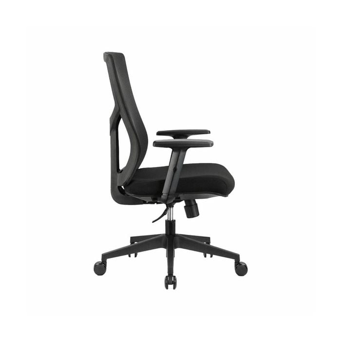 Olg Tilly Office Chair Adjustable Arms Mesh Back Black Moulded Seat