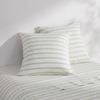 Dreamaker Bask Washed Cotton Yarn Dyed Stripe Euro Pillowcase Sage Twin Pack