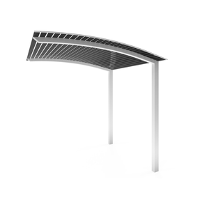 Exterior Life 5.0m Miami Curved Pearl White/Black Pergola