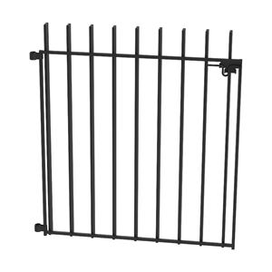 Peak No Dig Fencing 840mm Black Steel Kensington Gate