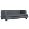 vidaXL Dog Bed Dog Sofa Padded Foam Puppy Cat Bed Pet Supply Dark Grey Velvet