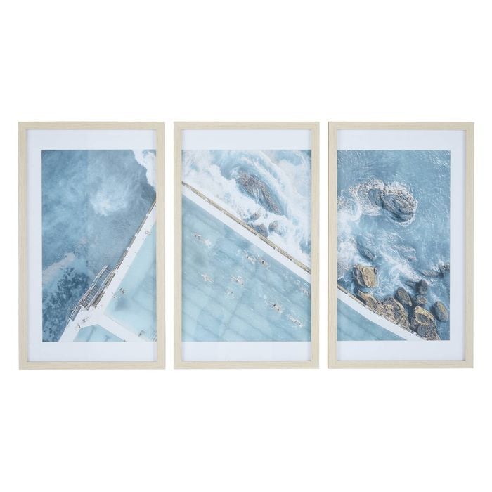 Emporium Ocean View Wall Art Set 3pcs Set Multi-Colour 26.5x2x45cm