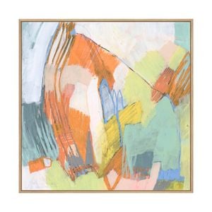 Artey | Candied Sherbet I - Framed Canvas - Natural Frame - 100 x 100cm