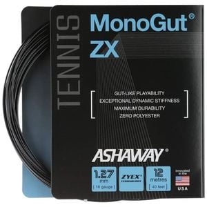 Ashaway MonoGut ZX Tennis String 1.27mm 16 Gauge 12m Zyex in Black