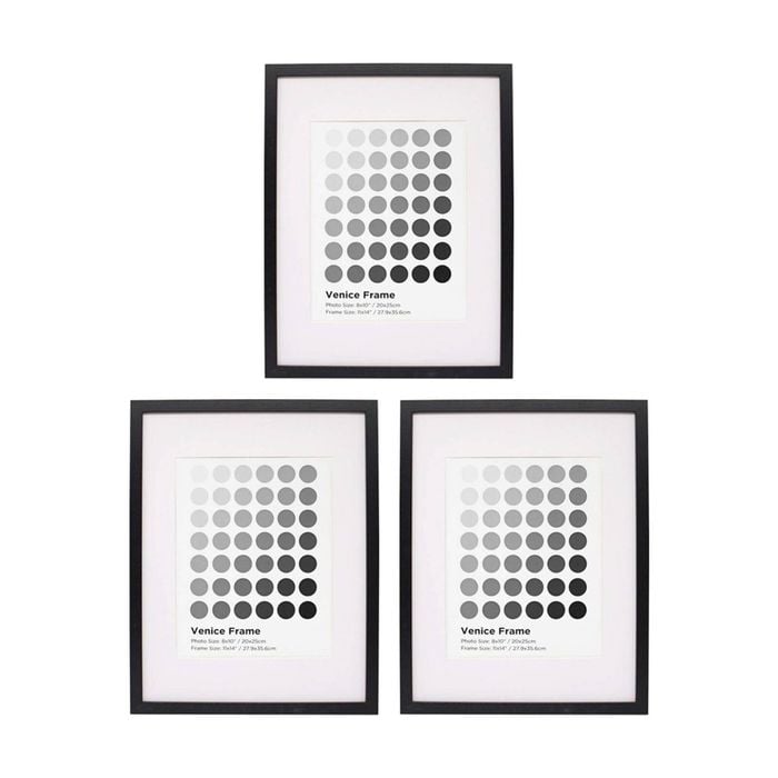 3PK Braz Venice Image Photo Document Display Frame 27.9x35.6cm Black