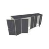 Build-a-Shed 0.8 x 5.2 x 2m Hinged Door Tunnel Shed With Double And Single Hinged Side Doors - Grey
