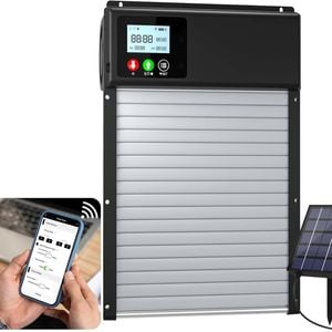Fohoa Upgraded Solar Automatic Aluminum Chicken Door With Wifi Remote Control Lcd Display