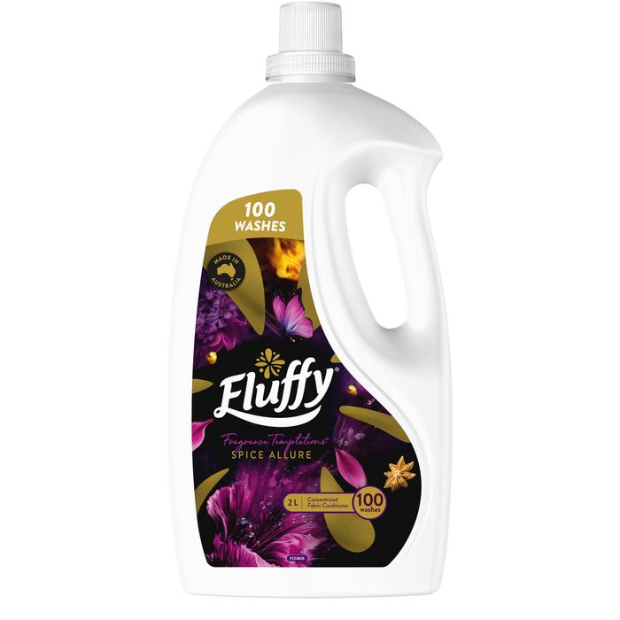 Fluffy 2L Concentrate Liquid Fabric Softener Conditioner Spice Allure