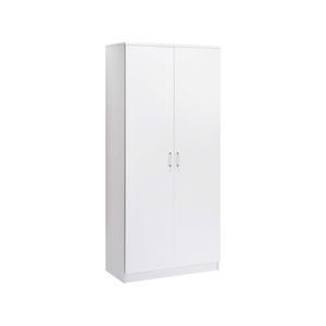 Design Square Monica 5-Tier Multi-Purpose Cupboard Tall Storage Cabinet 2-Doors White