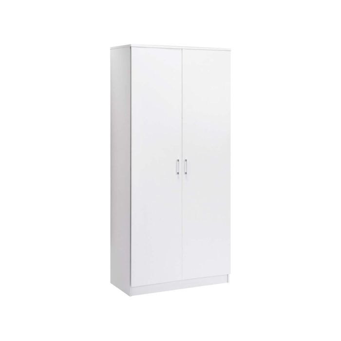 Design Square Monica 5-Tier Multi-Purpose Cupboard Tall Storage Cabinet 2-Doors White