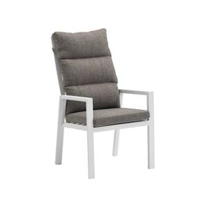 FurnitureOkay Mosman Aluminium Outdoor Dining Chair - White