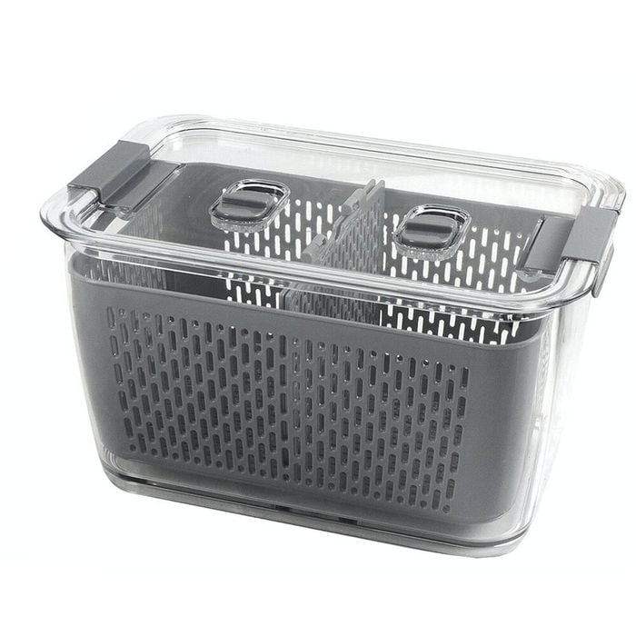 Kemasi Fresh Produce Fridge/Freeze Storage W/Divider 28x18cm