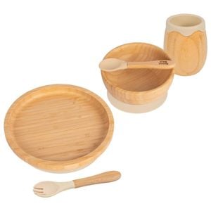 Tiny Dining 5pc Bamboo Round Baby Weaning Set