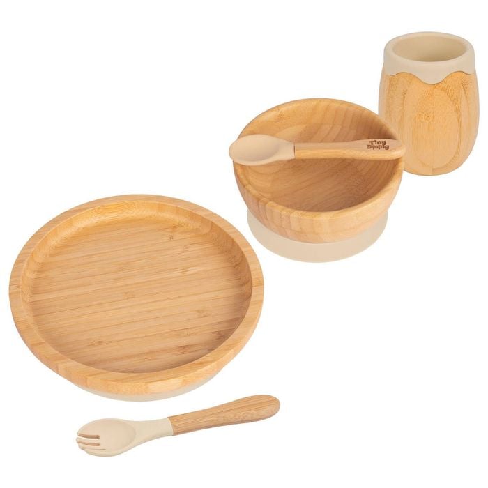 Tiny Dining 5pc Bamboo Round Baby Weaning Set
