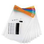 10PK Quartet Flex A4 Dry-Erase Writing Sleeves Pocket w/ Markers
