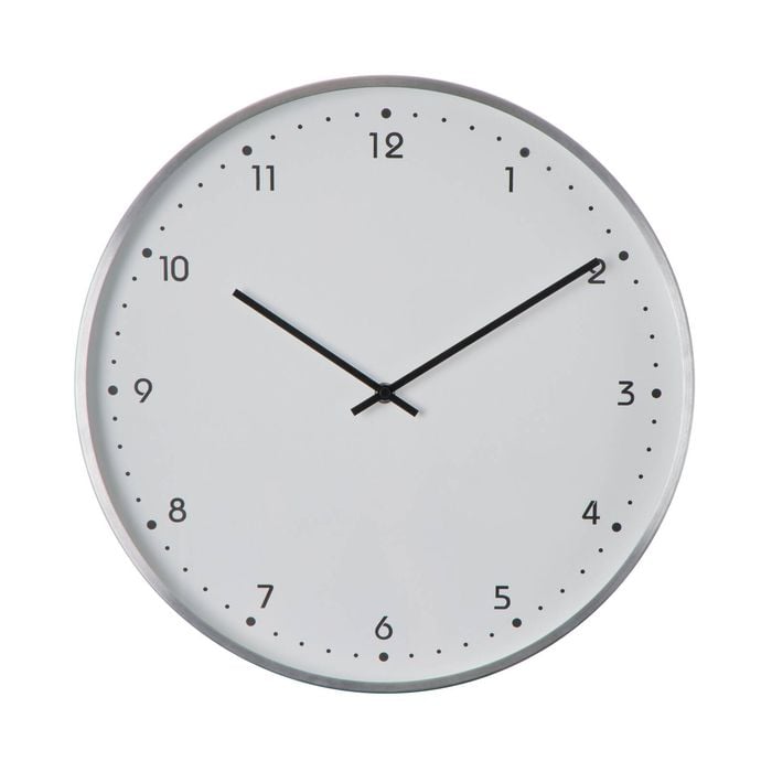 Amalfi Helsinki Wall Clock Silver 40cm