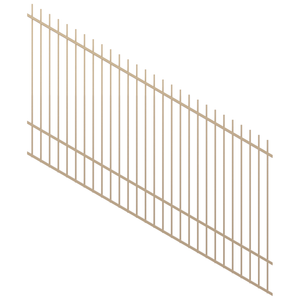 ProtectorAl 1201-2400W x 1500H Primrose Picket Top Pool Fence Panel Raked 16-30º