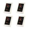 4x Unigift Wooden White Photo Frame Ideal For Prints Or Artwork 10x15cm/4x6"