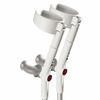 Forearm Crutches with Safety Cuff & Hinge, Lightweight & Adjustable - Grey