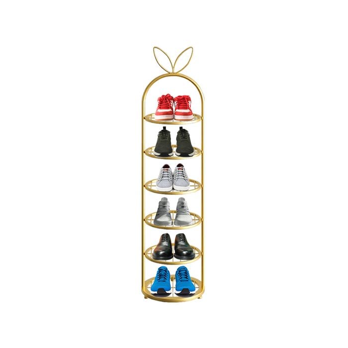 SOGA 6 Tier Bunny Ears Gold-Plated Metal Shoe Organize