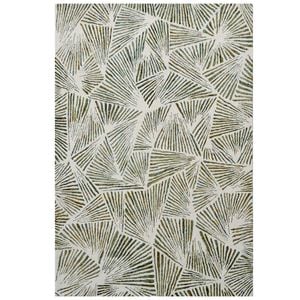 Handmade Abstract Wool Rug-6308-Multi Green-110x160cm
