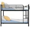 Kingston Slumber 2in1 King Single Metal Bunk Bed Frame, with Modular Design, Dark Matte Grey