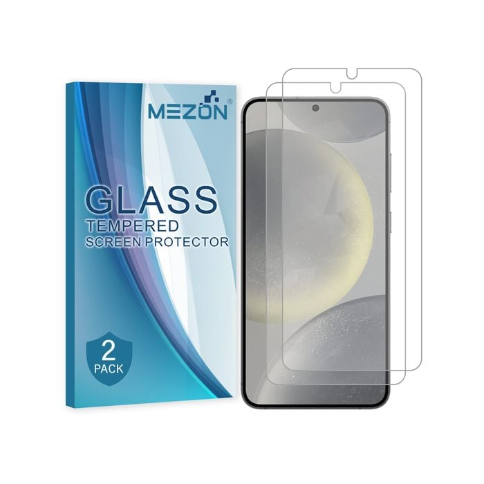 2 Pack MEZON Samsung Galaxy S24+ (6.7") Clear Fingerprint Unlock Tempered Glass Screen Protectors
