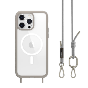 MagEasy Roam M + Strap MagSafe Case For iPhone 15 Pro Max - Grey