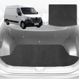6D Diamond Car Boot Mat for Renault Master Van X70, X622010-Current-Cargo Mat-Black-Outback GT