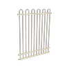 ProtectorAl 350 - 1200 x 1500mm Primrose Aluminium Loop Top Pool Fence Panel With Mid Rail