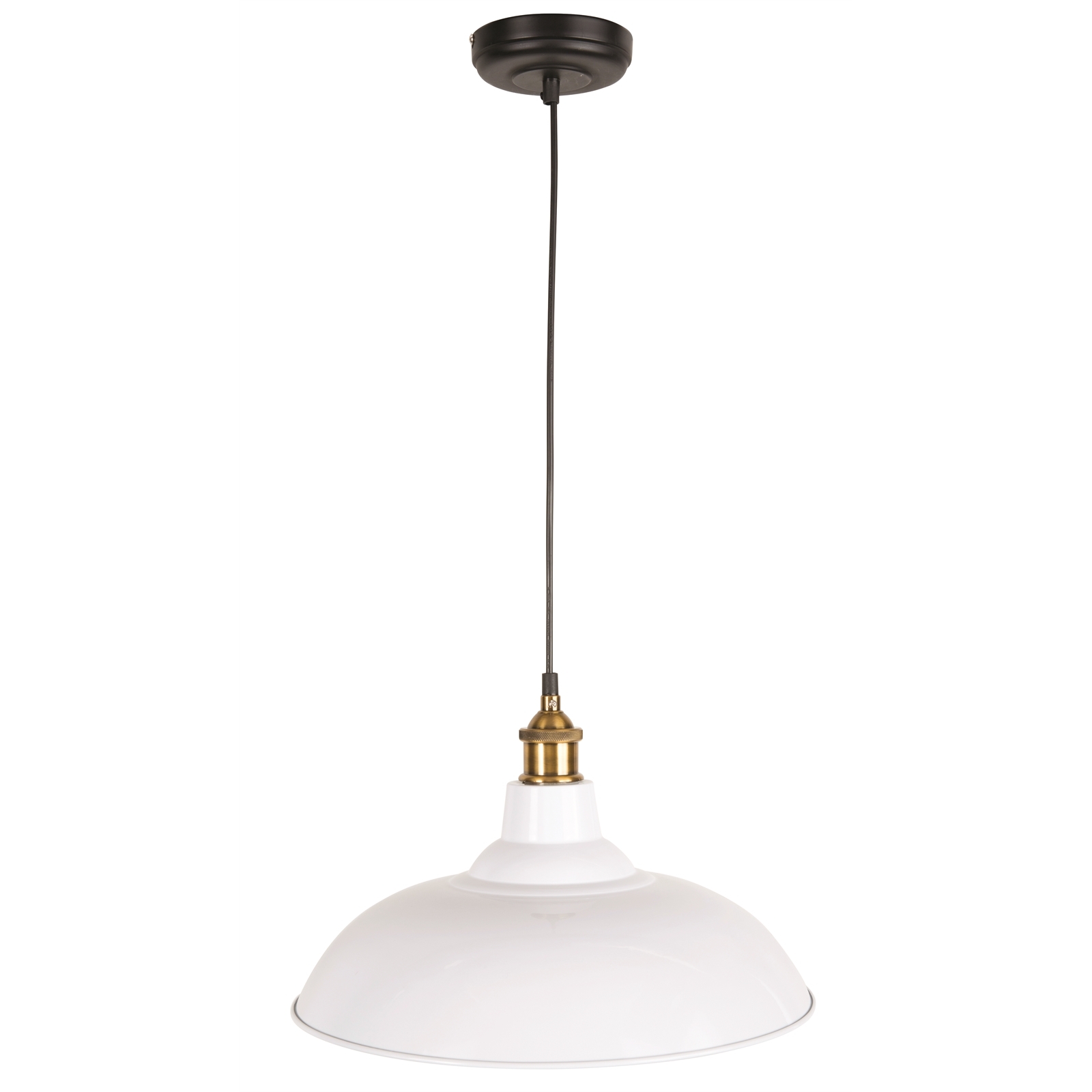 Brilliant 38cm Maxwell White Metal Shade