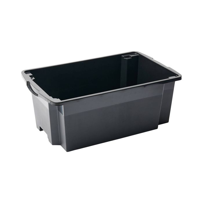 Inabox 73L Ash Black Stackable Crate